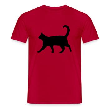 Cat. - T-shirt homme - rouge - Devant - AI Model Male 178 dark (178cm)