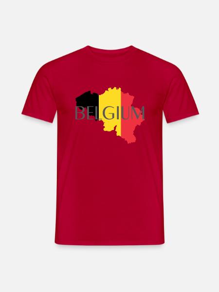 Belgien Flagge Fußball Fan - Männer T-Shirt - Rot