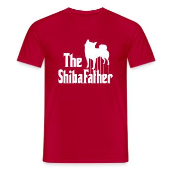 Shiba Inu Hund Herren Motiv Shiba Inu Papa - Männer T-Shirt - Rot - Vorne - AI Model Male 178 dark (178cm)