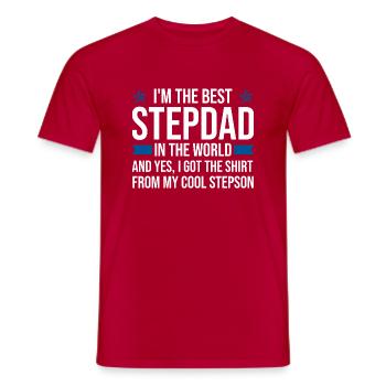 Stiefvater Stiefvater Stieffamilie Geschenk - Männer T-Shirt - Rot - Vorne - AI Model Male 178 dark (178cm)