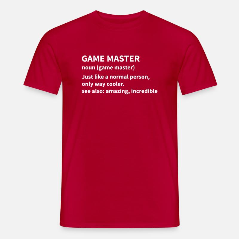 boardgame chess backgammon game night - Männer T-Shirt - Rot