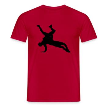 Conception de silhouette de lutte - T-shirt homme - rouge - Devant - AI Model Male 178 dark (178cm)