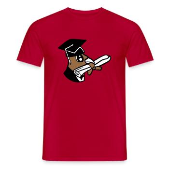 Diplôme d’études secondaires Certificat d’études secondaires Certificat - T-shirt homme - rouge - Devant - AI Model Male 178 dark (178cm)