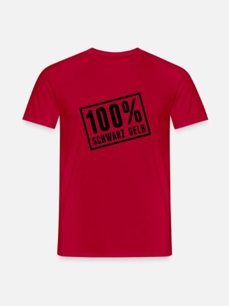 100_schwarz_gelb__f1 - Männer T-Shirt - Rot