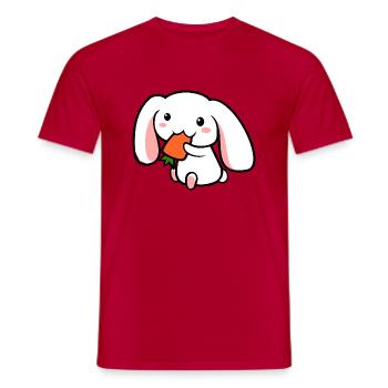 süßer Hase, cute rabbit - Männer T-Shirt - Rot - Vorne - AI Model Male 178 dark (178cm)