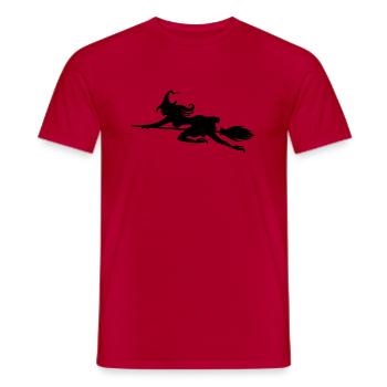 Hexe T-Shirt machs selber - Männer T-Shirt - Rot - Vorne - AI Model Male 178 dark (178cm)