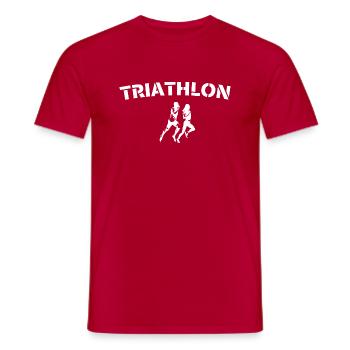 Triathlon - Men's T-Shirt - red - Front - AI Model Male 178 dark (178cm)