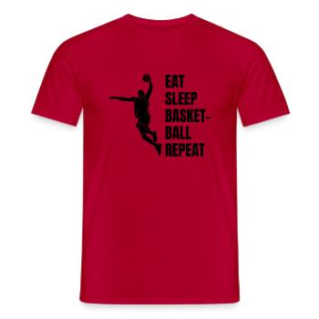 Basket-ball Équipe de basket-ball Joueurs de basket-ball - T-shirt homme - rouge - Devant - AI Model Male 178 dark (178cm)
