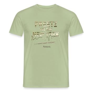 Preetz ist wie New York - Männer T-Shirt - Sage - Vorne - AI Model Male 178 light (178cm)