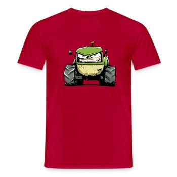 Tracteur énervé n°4 - T-shirt homme - rouge - Devant - AI Model Male 178 dark (178cm)