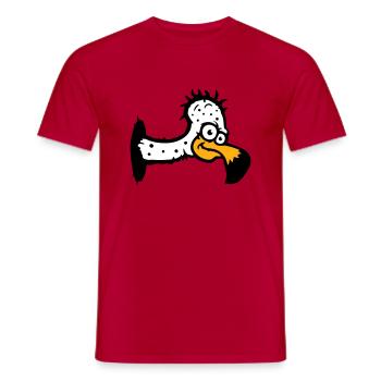 Geier Aasfresser Vogel lustig Geiern Aasgeier Spaß - Männer T-Shirt - Rot - Vorne - AI Model Male 178 dark (178cm)