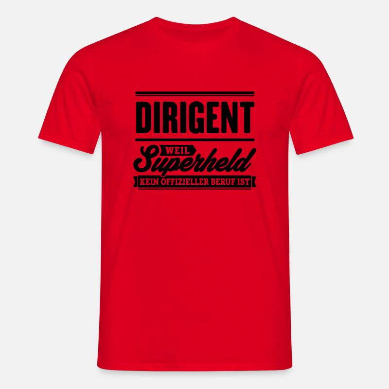 Superheld Dirigent - Männer T-Shirt - Rot