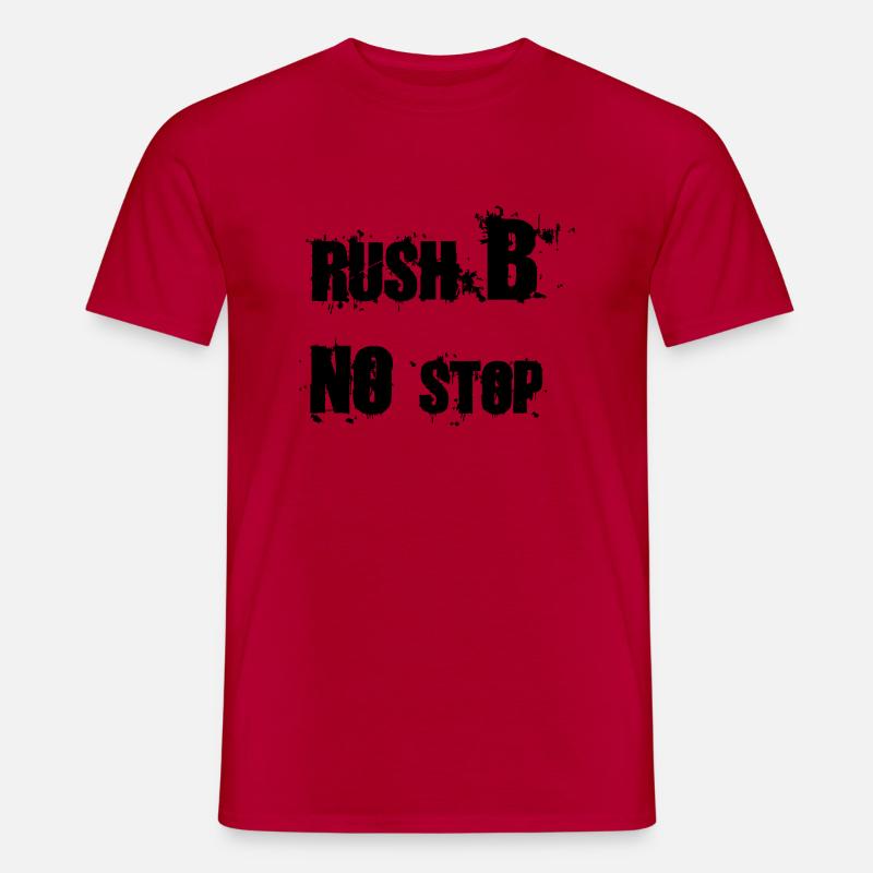RUSH B NO STOP - Männer T-Shirt - Rot