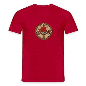 Viking Shield Vikings - Men's T-Shirt - red - Front - AI Model Male 178 dark (178cm)
