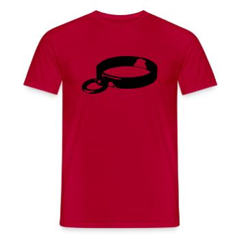 Ring of O. - Slavecollar - Männer T-Shirt - Rot - Vorne - AI Model Male 178 dark (178cm)