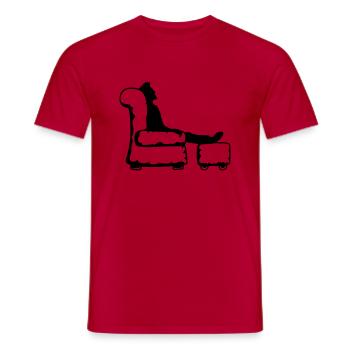 ausruhen schlafen wohnzimmer moebel tv schauen guc - Männer T-Shirt - Rot - Vorne - AI Model Male 178 dark (178cm)