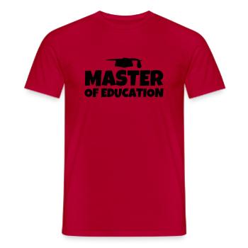 Master of Education Abschluss Studium Geschenk - Männer T-Shirt - Rot - Vorne - AI Model Male 178 dark (178cm)