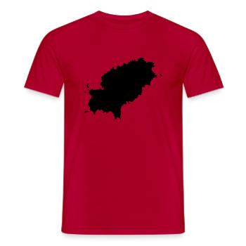 ibiza island map - Männer T-Shirt - Rot - Vorne - AI Model Male 178 dark (178cm)