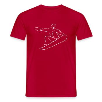 Snowboard Snowboarder - T-shirt homme - rouge - Devant - AI Model Male 178 dark (178cm)