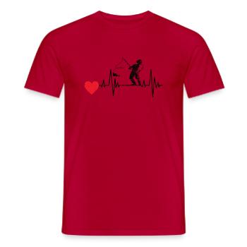 Pêche Pêche Hameçons Pêche Pêche - T-shirt homme - rouge - Devant - AI Model Male 178 dark (178cm)