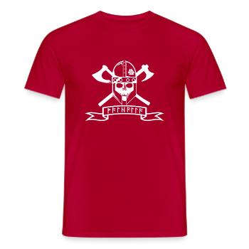 Walhalla Logo weiß - Männer T-Shirt - Rot - Vorne - AI Model Male 178 dark (178cm)
