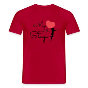 Danse Danse Musique - T-shirt homme - rouge - Devant - AI Model Male 178 dark (178cm)