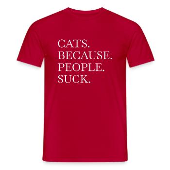 Noeud papillon I Love Cats Déclaration anniversaire - T-shirt homme - rouge - Devant - AI Model Male 178 dark (178cm)