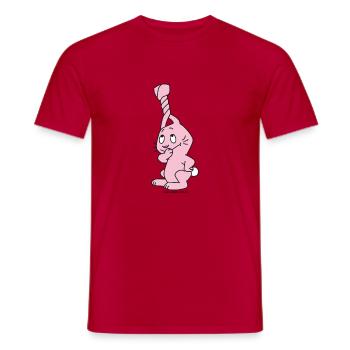 Hase mit verdrehten Ohren - Männer T-Shirt - Rot - Vorne - AI Model Male 178 dark (178cm)