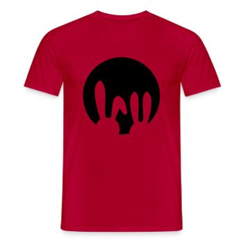 2 Hasen im Mond Hase beste freunde für immer - Männer T-Shirt - Rot - Vorne - AI Model Male 178 dark (178cm)