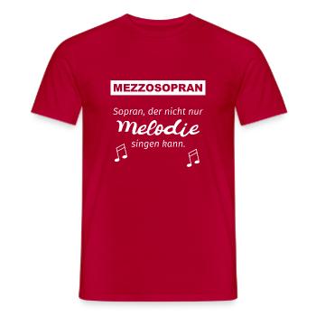 Mezzosopran Musik - Männer T-Shirt - Rot - Vorne - AI Model Male 178 dark (178cm)