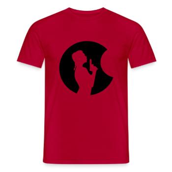 Shooting Star - Männer T-Shirt - Rot - Vorne - AI Model Male 178 dark (178cm)