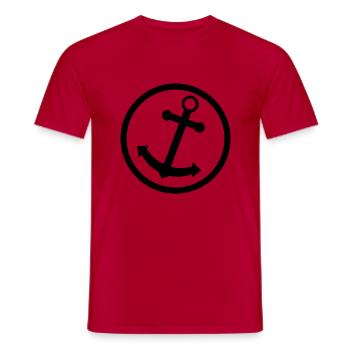 anker_symbol - Männer T-Shirt - Rot - Vorne - AI Model Male 178 dark (178cm)