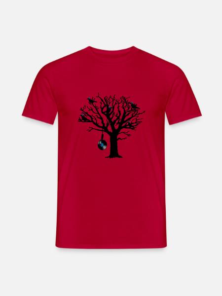 Musical Birds in Tree 2 blau Hangman Vinyl - Männer T-Shirt - Rot