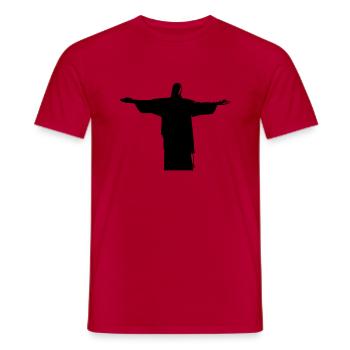jesus christ - Männer T-Shirt - Rot - Vorne - AI Model Male 178 dark (178cm)
