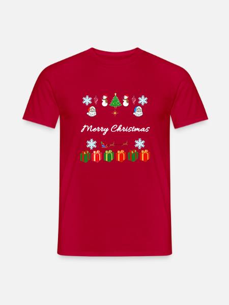 Frohe Weihnachten - Merry Christmas - Weihnachten - Mænd T-shirt - rød