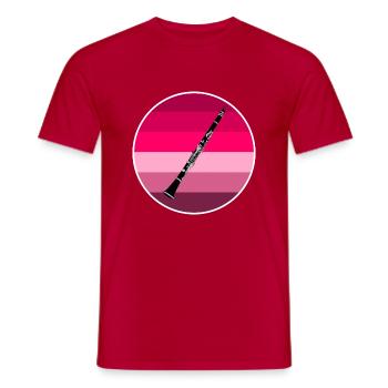 clarinet - Men's T-Shirt - red - Front - AI Model Male 178 dark (178cm)