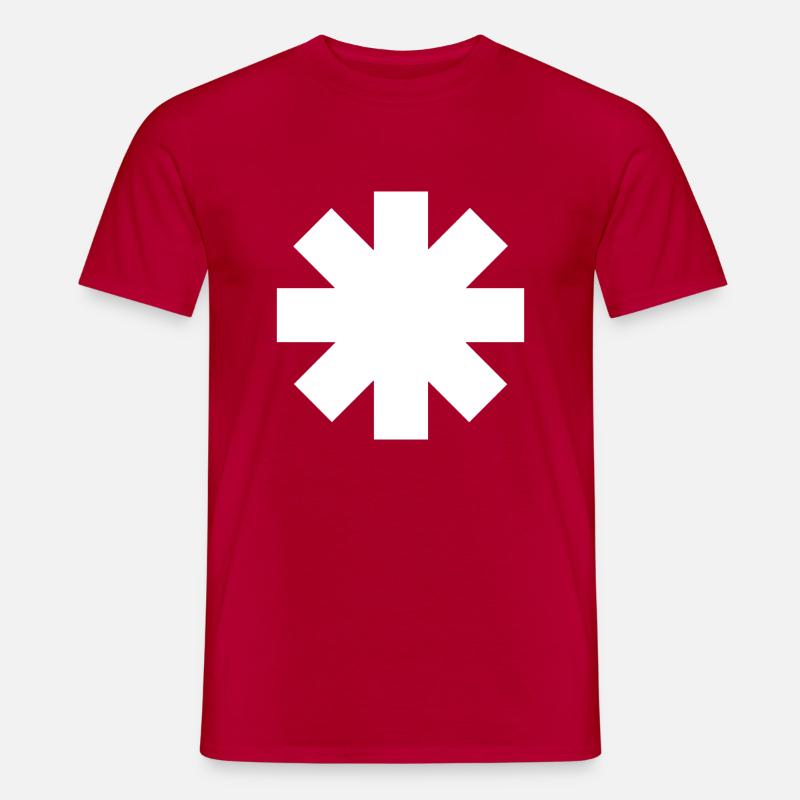 Sternchen weiß rhcp - Männer T-Shirt - Rot