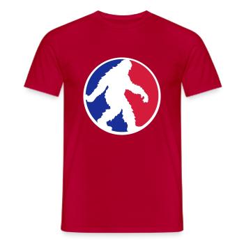 cercle de sport rond marchant sur le côté - T-shirt homme - rouge - Devant - AI Model Male 178 dark (178cm)