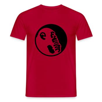 Denkeraffe Klein - Männer T-Shirt - Rot - Vorne - AI Model Male 178 dark (178cm)
