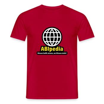 Abipedia Abitur Spruch - Männer T-Shirt - Rot - Vorne - AI Model Male 178 dark (178cm)