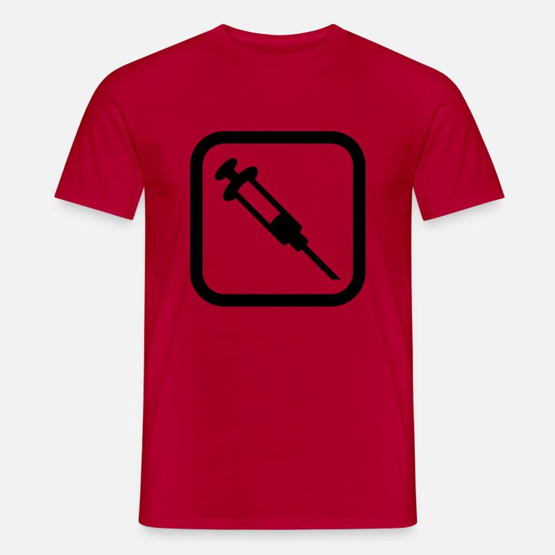 Spritze Logo - Männer T-Shirt - Rot