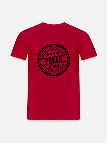 poker_crew_logo_hi1 - Männer T-Shirt - Rot