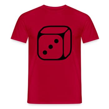 3 cubes (Trois / 1C) - T-shirt homme - rouge - Devant - AI Model Male 178 dark (178cm)