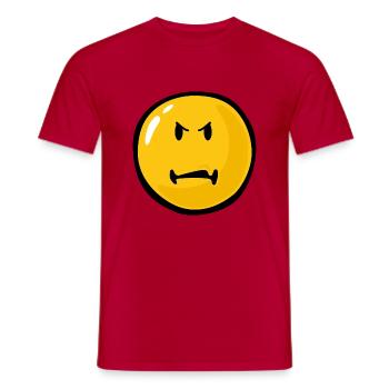 Smiley Anger Scorn - Männer T-Shirt - Rot - Vorne - AI Model Male 178 dark (178cm)
