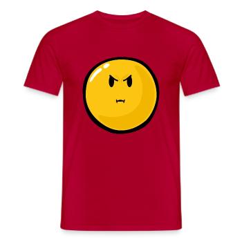 Smiley Anger Bitter - Männer T-Shirt - Rot - Vorne - AI Model Male 178 dark (178cm)