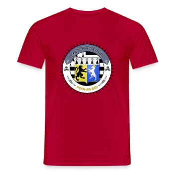 Logo Breizh ma bro blason Finistère - T-shirt homme - rouge - Devant - AI Model Male 178 dark (178cm)