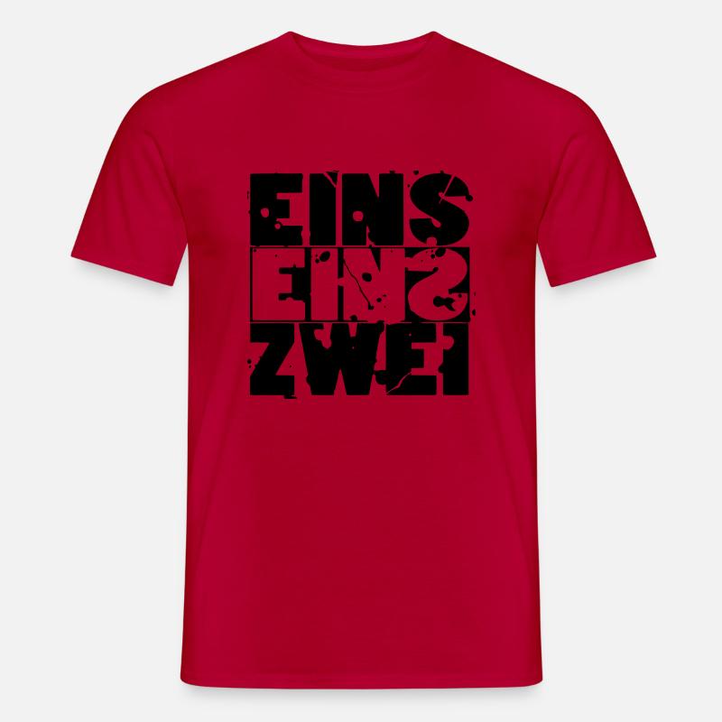 Eins Eins Zwei - 112 - Männer T-Shirt - Rot