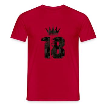 18 crown - Männer T-Shirt - Rot - Vorne - AI Model Male 178 dark (178cm)