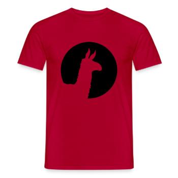 lama - T-shirt homme - rouge - Devant - AI Model Male 178 dark (178cm)