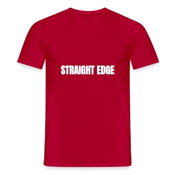Straight edge - Männer T-Shirt - Rot - Vorne - AI Model Male 178 dark (178cm)